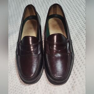DEXTER EUC MENS SIZE 10.5 BURGANDY PENNY LOAFERS SLIPON SHOES